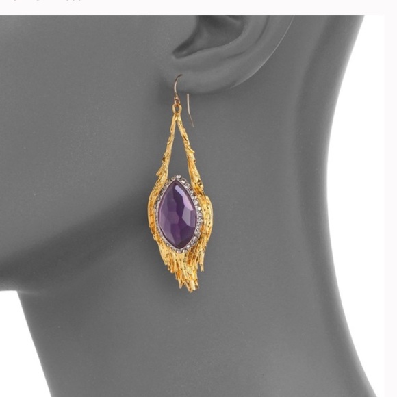 ALEXIS BITTAR MALDIVIAN Nest Lapis feather Earring - Picture 13 of 13